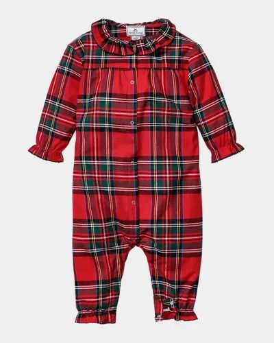 Petite Plume Kids' Girl's Madeline Imperial Tartan Coverall In Red