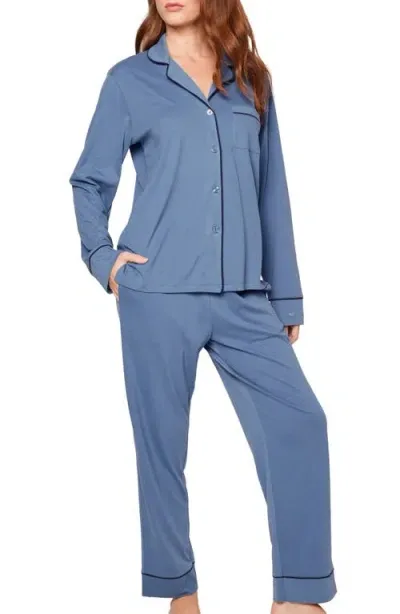 Petite Plume Mystique Blue Peruvian Cotton Pajamas