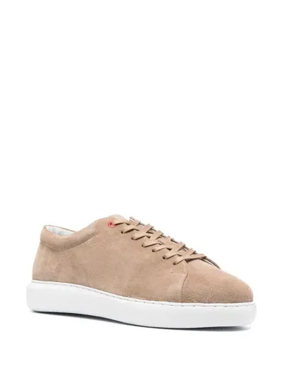 Peuterey Low-top Suede Sneakers In Neutrals