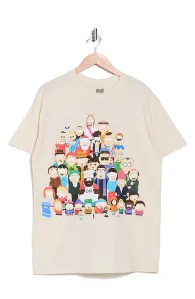 Philcos South Park Cast Collage Cotton Graphic Tee In Cream Pigment