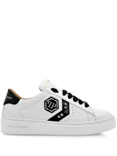 Philipp Plein Arrow Force Sneakers In "0102 White / Black"