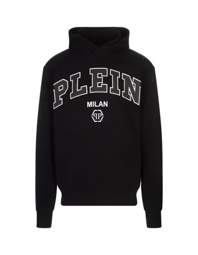 Philipp Plein Black Hoodie Sweatshirt College