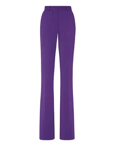 Philipp Plein Cady Tailored Trousers In Purple