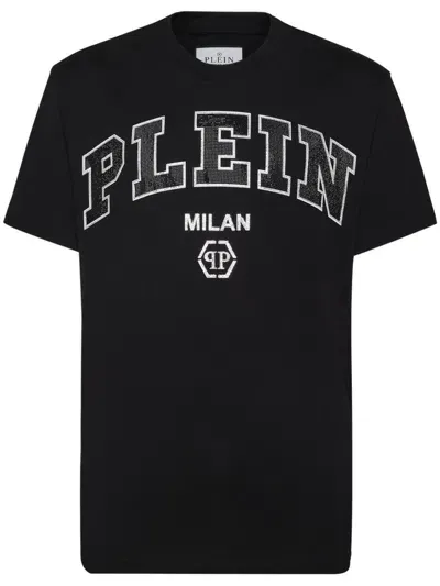 Philipp Plein College T-shirt In Black