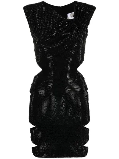 Philipp Plein Crystal-embellished Mini Dress In Black