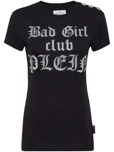 Philipp Plein Crystal-embellished T-shirt In Black