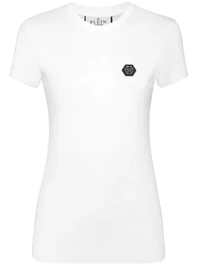 Philipp Plein Crystal-embellished T-shirt In White