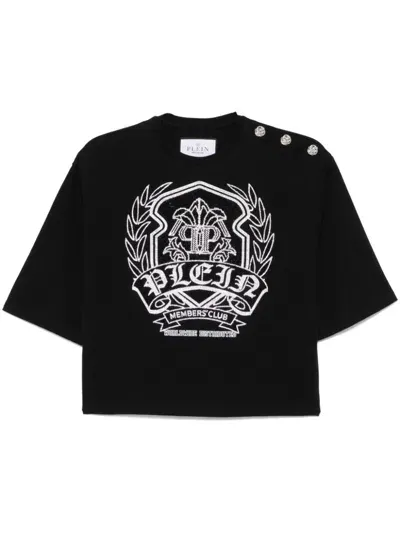 Philipp Plein Crystal-embellishment T-shirt In Black