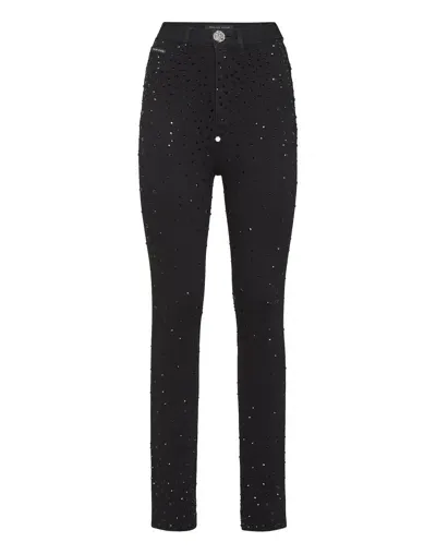 Philipp Plein Skinny-jeans Mit Strass In Multi