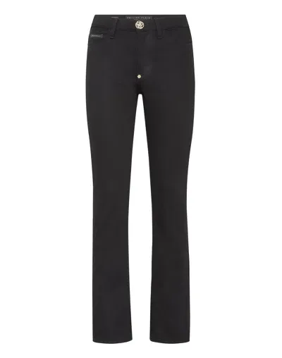 Philipp Plein Mid-rise Skinny-cut Jeans In Black