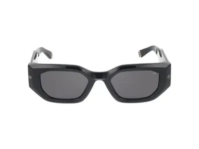 Philipp Plein Eyewear Geometric Frame Sunglasses In Black