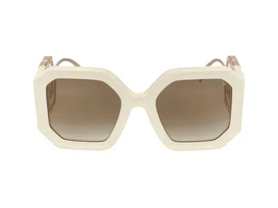 Philipp Plein Eyewear Geometric Frame Sunglasses In White