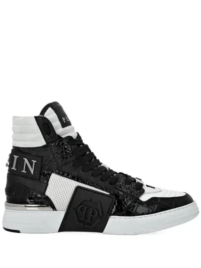 Philipp Plein Hexagon High-top Sneakers In Black