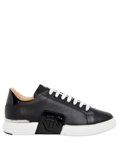 Philipp Plein Hexagon Lo-top Sneakers In Black