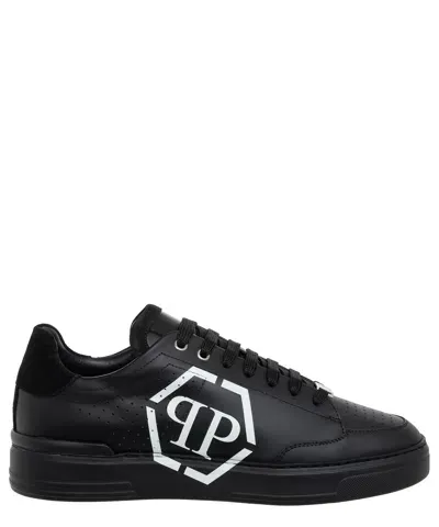 Philipp Plein Hexagon Lo-top Sneakers In Black