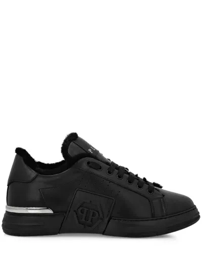 Philipp Plein Hexagon Lo-top Sneakers In Black