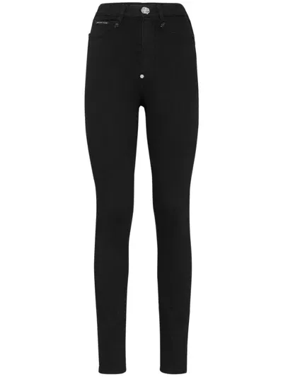 Philipp Plein High-rise Skinny Jeans In Black