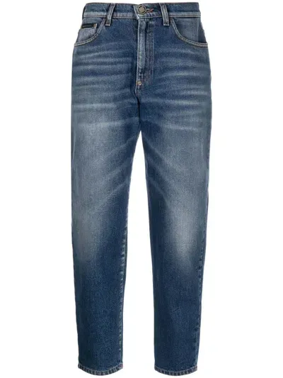 Philipp Plein High-rise Straight-leg Jeans In Blue