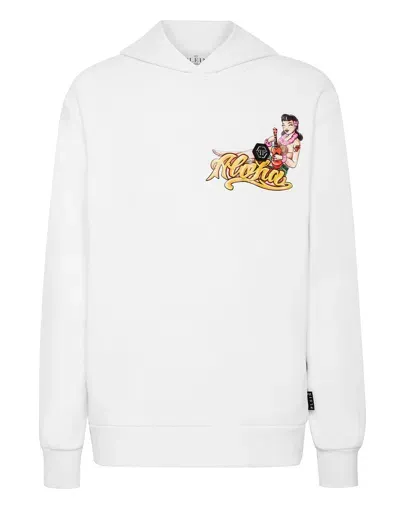 Philipp Plein Hawaii-print Hoodie In White