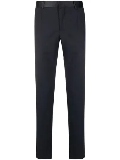 Philipp Plein Iconic Slim-fit Tailored Trousers In Blue