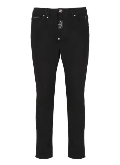 Philipp Plein Detroit Low-rise Straight-leg Jeans In Black