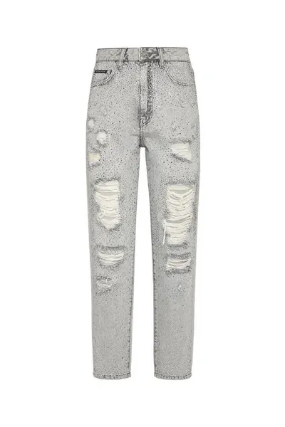 Philipp Plein Jeans In White