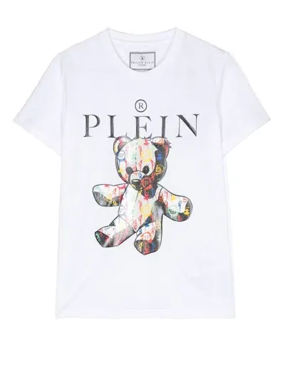 Philipp Plein Junior Kids' Logo-print Detail T-shirt In White