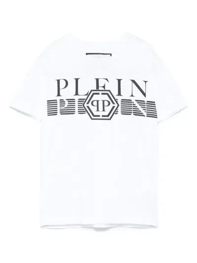 Philipp Plein Junior Kids' Logo-print T-shirt In White