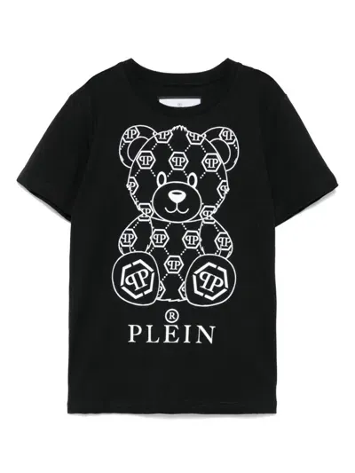 Philipp Plein Junior Kids' Teddy Bear T-shirt In Black