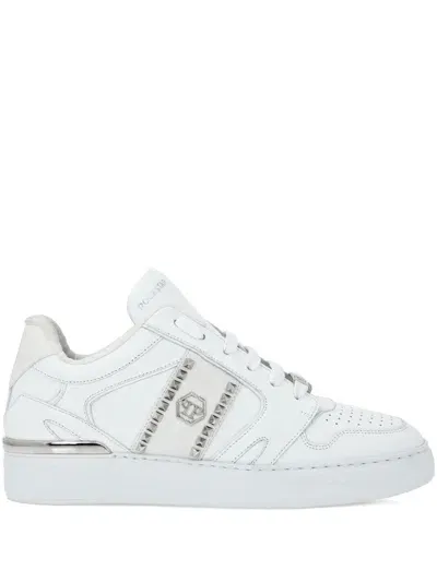 Philipp Plein Lace-up Sneakers In 白色