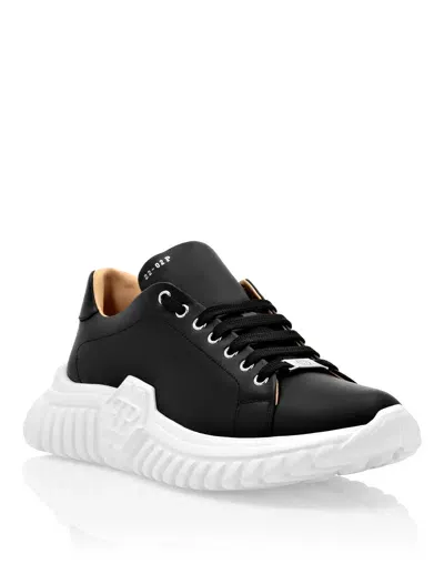 Philipp Plein Supersonic Leather Sneakers In Black