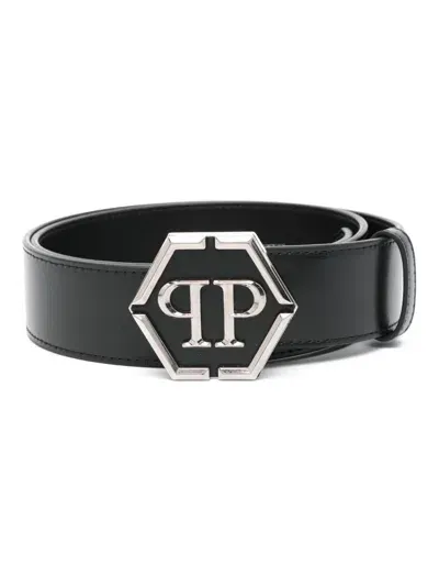 Philipp Plein Logo-buckle Belt In Black