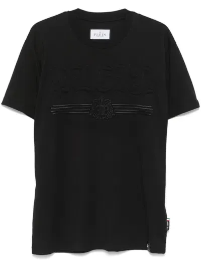 Philipp Plein Logo-embossed T-shirt In Black