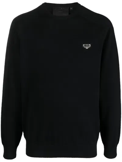 Philipp Plein Logo-plaque Jumper In Black