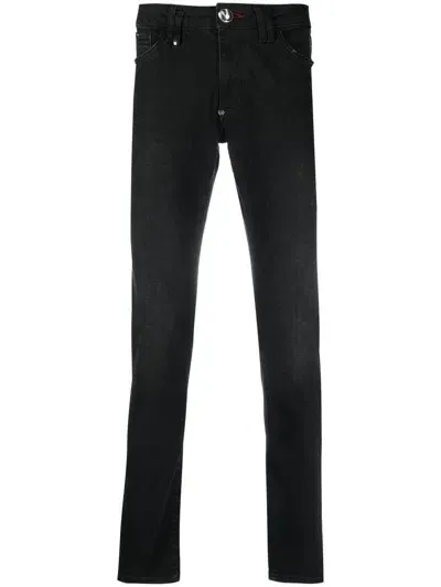 Philipp Plein Straight-leg Jeans In 黑色