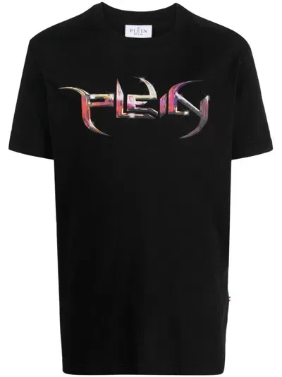 Philipp Plein Logo-print Cotton T-shirt In Black