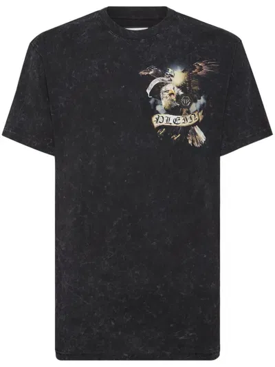 Philipp Plein Logo-print Cotton T-shirt In Black