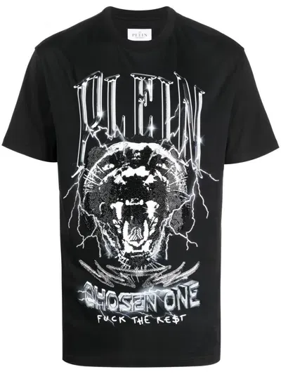 Philipp Plein Logo-print Short-sleeved T-shirt In Black