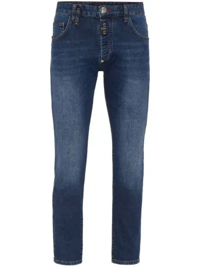 Philipp Plein Low-rise Skinny Jeans In Blue