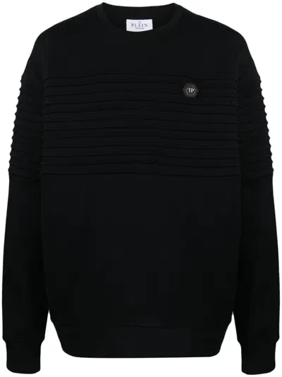 Philipp Plein Ls Gothic Plein Sweatshirt In Black