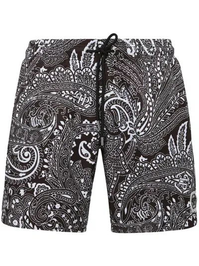 Philipp Plein Paisley-print Swim Shorts In Multicolour