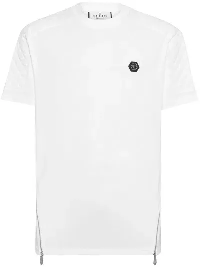 Philipp Plein Logo-appliqué Cotton T-shirt In White