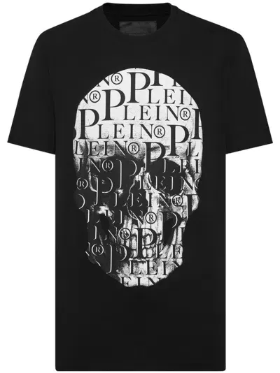 Philipp Plein Print Skull T-shirt In Black