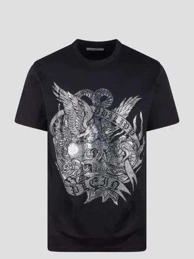 Philipp Plein Ss Tattoo Print T-shirt In Black