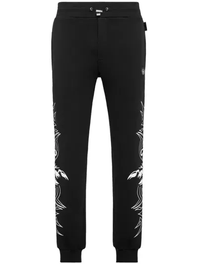 Philipp Plein Scorpion Cotton Track Pants In Schwarz