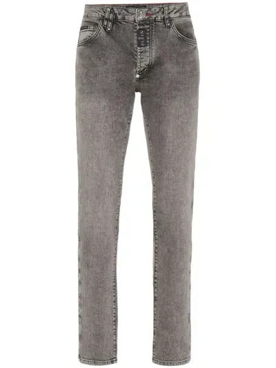 Philipp Plein Skinny-cut Jeans In Grey