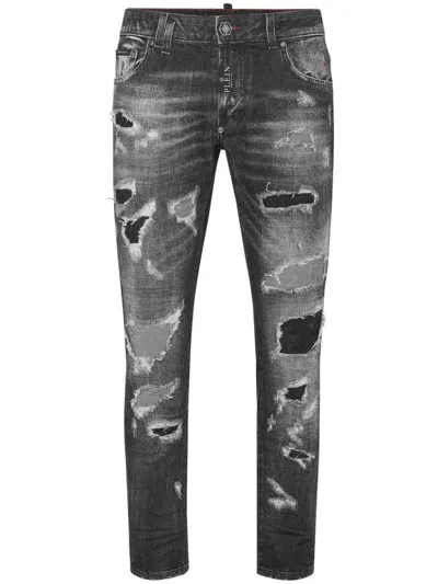 Philipp Plein Skinny Jeans In Gray