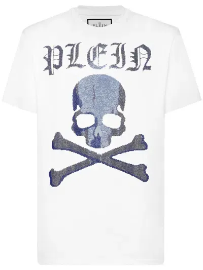 Philipp Plein Skull&bones T-shirt In White