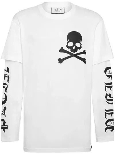 Philipp Plein Skull-print Cotton T-shirt In White