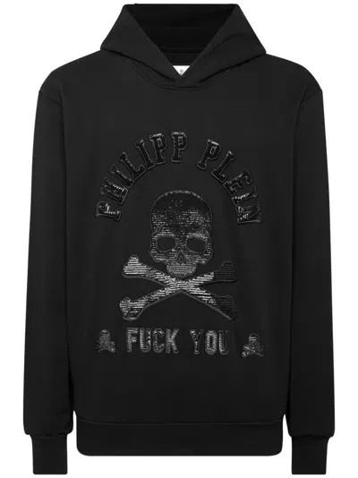 Philipp Plein Skull-print Hoodie In Black